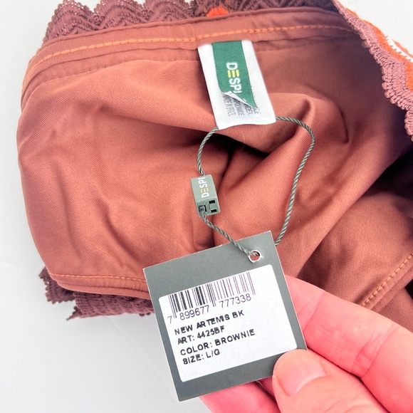 Despi Brown Bikini Set | Fixed Triangle Top & Full Bottom New with Tags - Picture 8 of 12